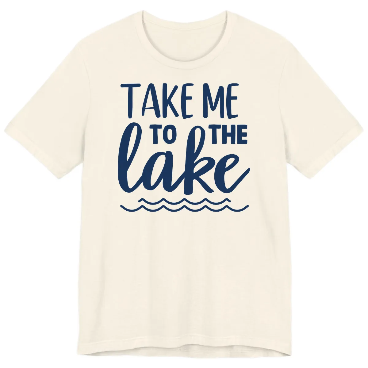 Take Me To The Lake Premium T-Shirt in Natural
