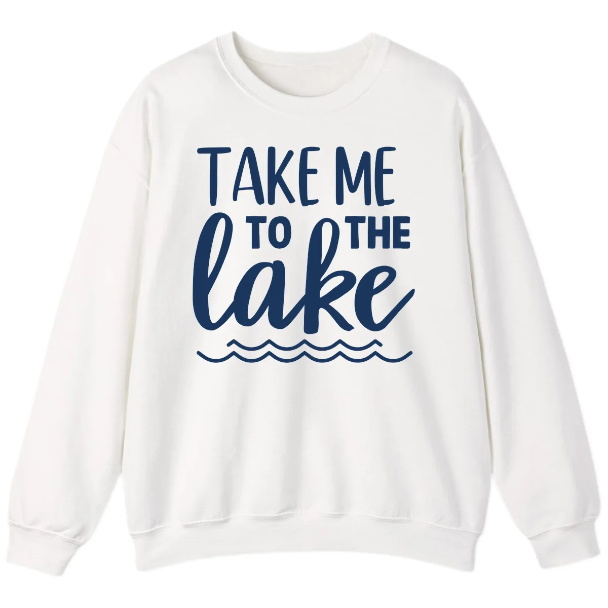 Take Me To The Lake Sweatshirt in White
