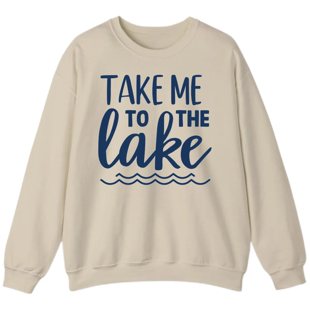 Take Me To The Lake Sweatshirt in Sand