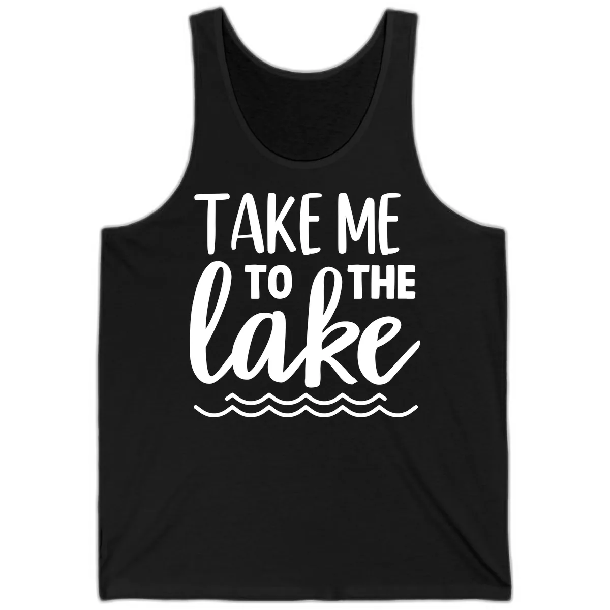Take Me To The Lake Tank in Black