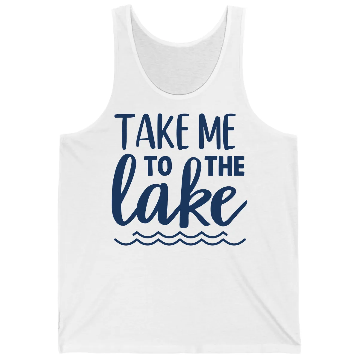 Take Me To The Lake Tank in White