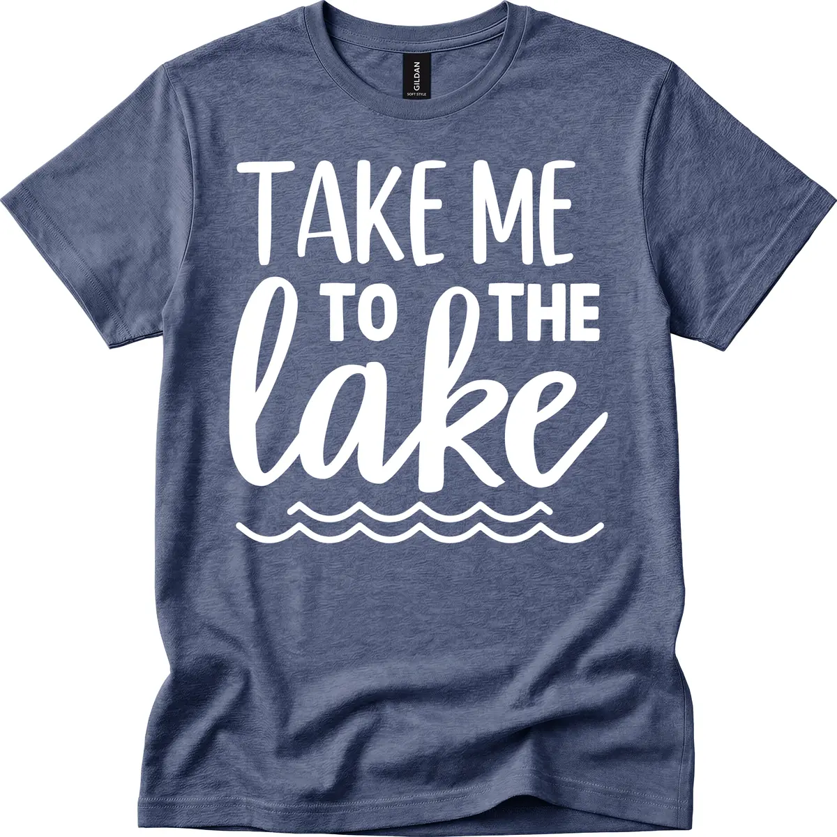 Take Me To The Lake T-Shirt in Heather Navy