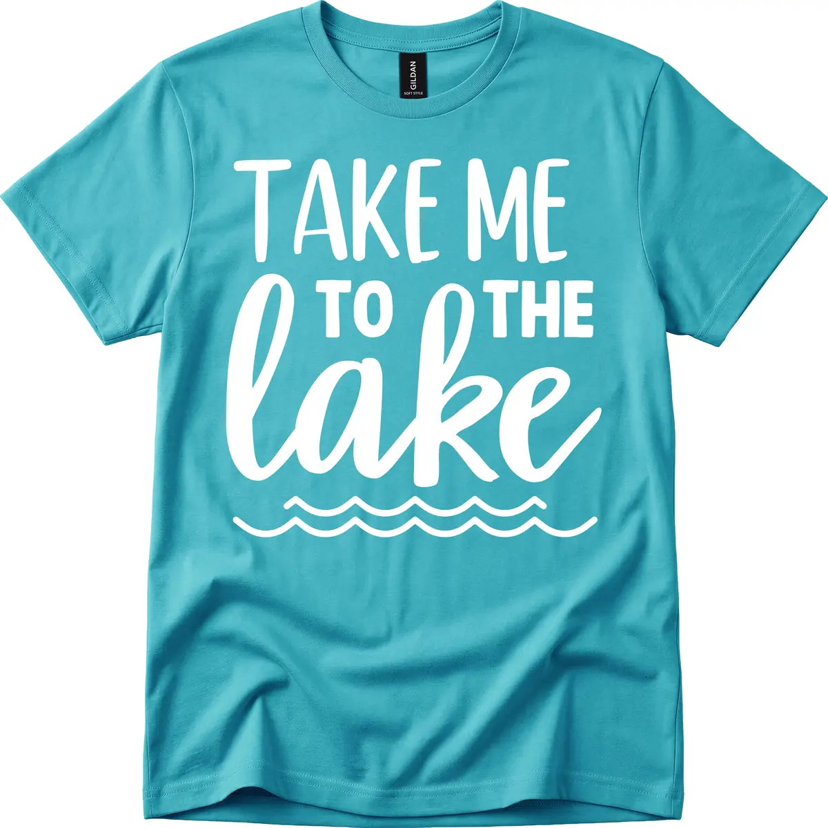Take Me To The Lake T-Shirt in Tropical Blue