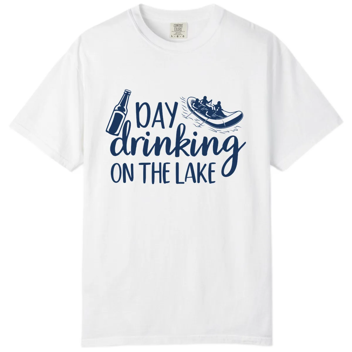 Day Drinking On The Lake Design Comfort Color in White