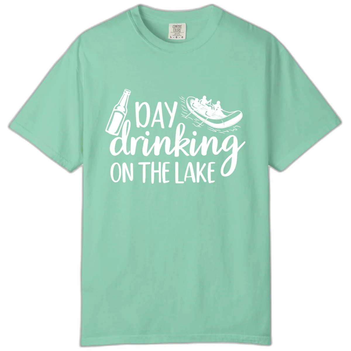 Day Drinking On The Lake Design Comfort Color in Island Reef