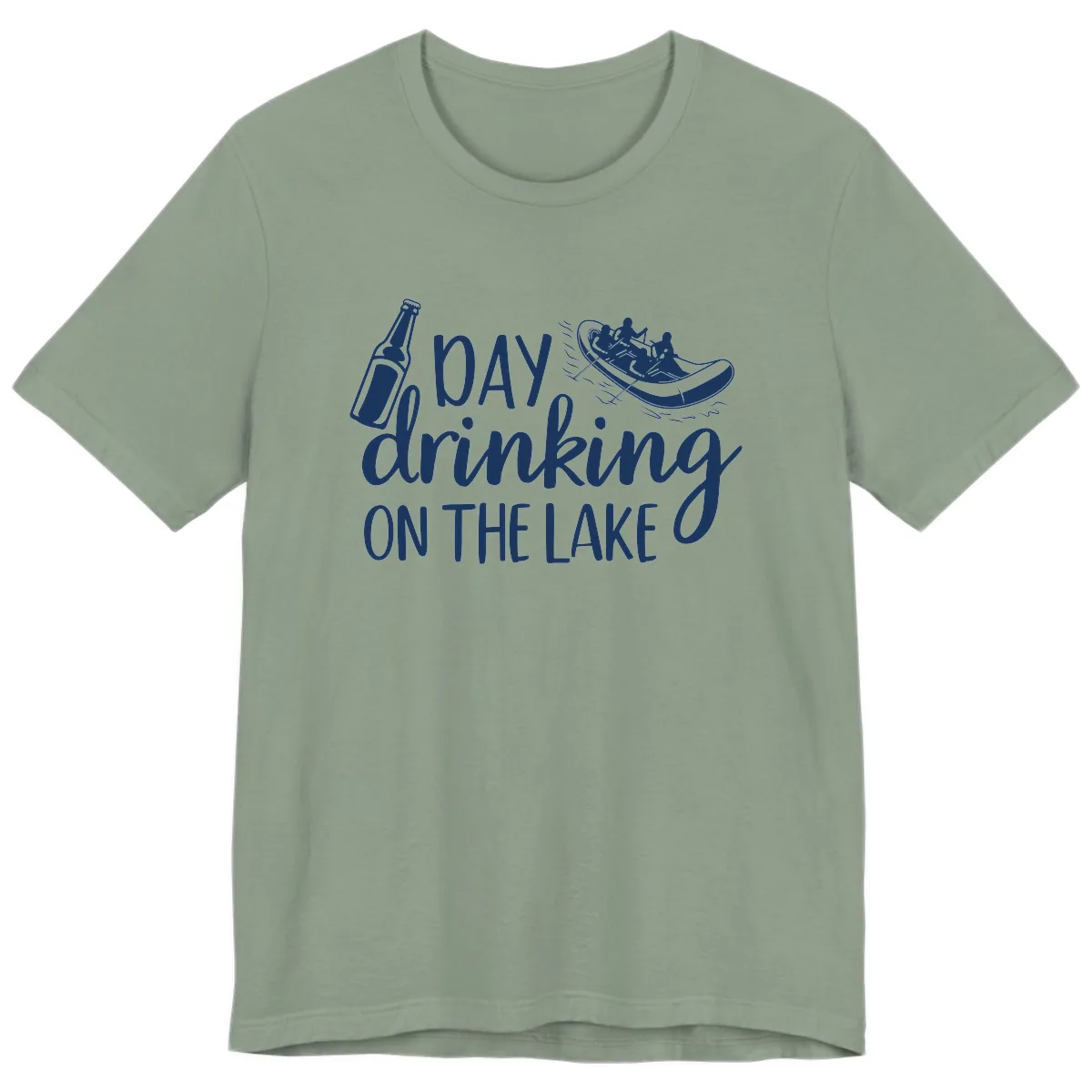 Day Drinking On The Lake Design Premium T-Shirt in Sage