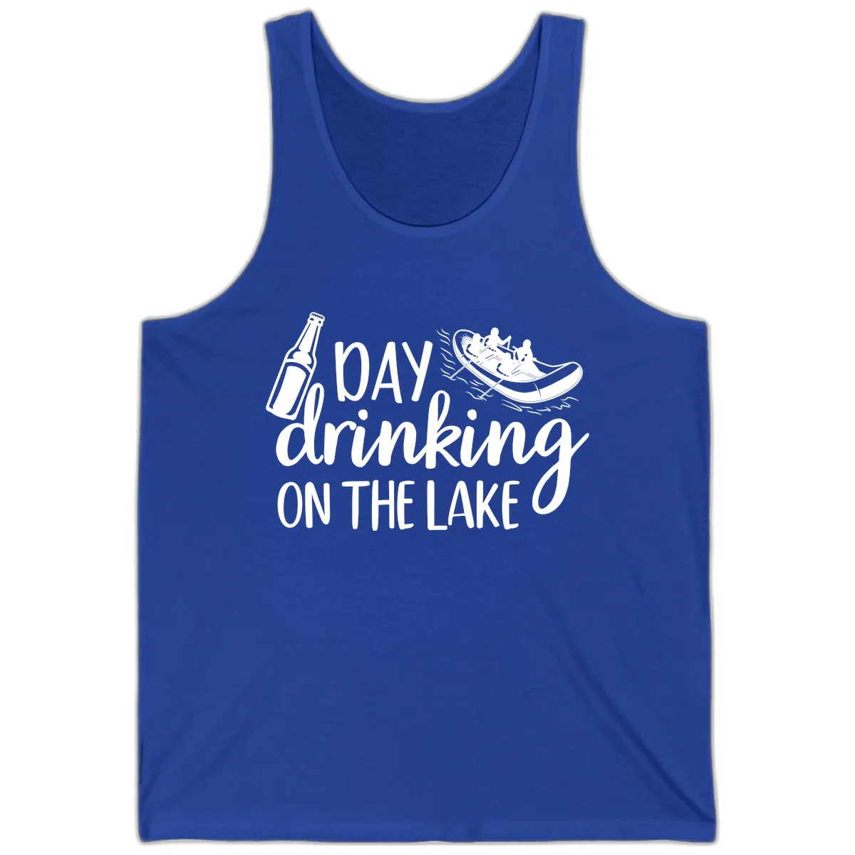 Day Drinking On The Lake Design Tank in True Royal