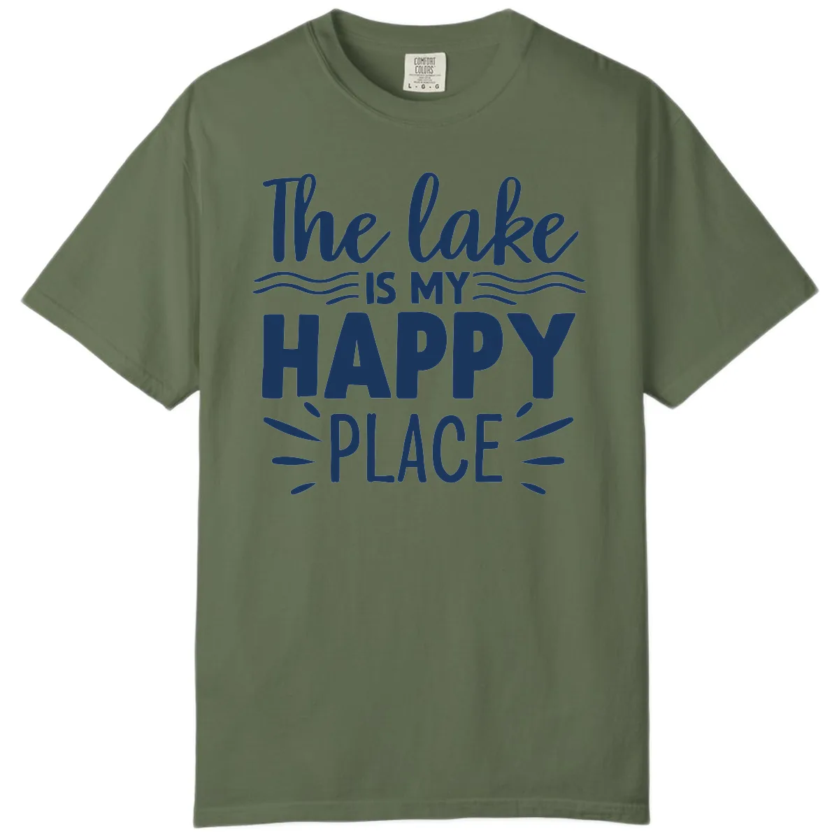 The Lake Is My Happy Place Design Comfort Color in Sage