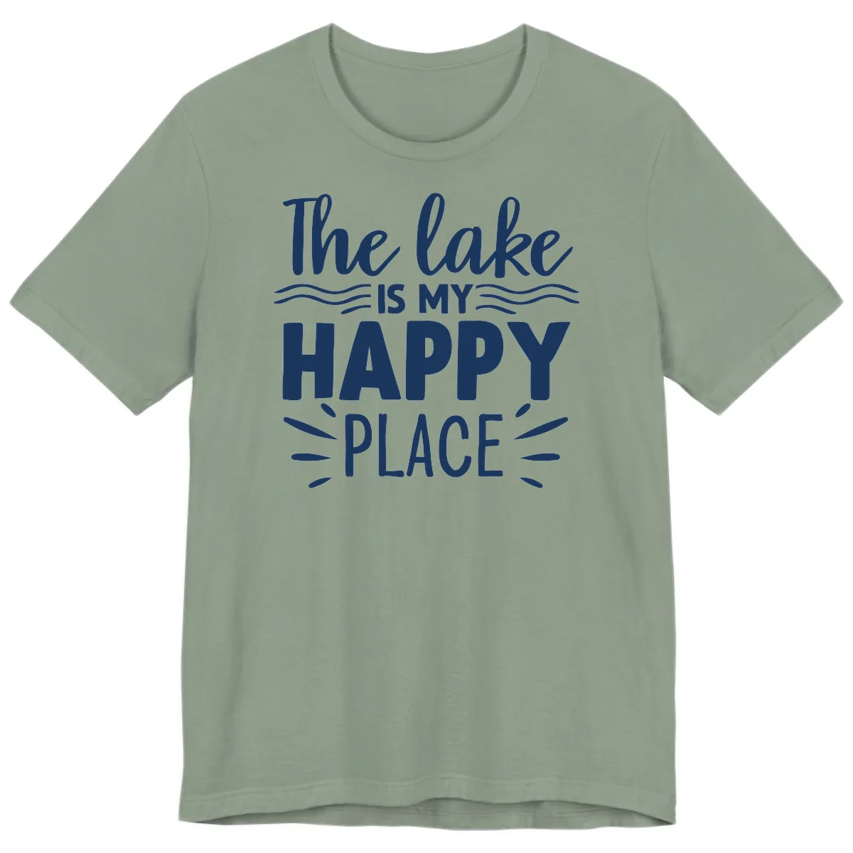 The Lake Is My Happy Place Design Premium T-Shirt in Sage