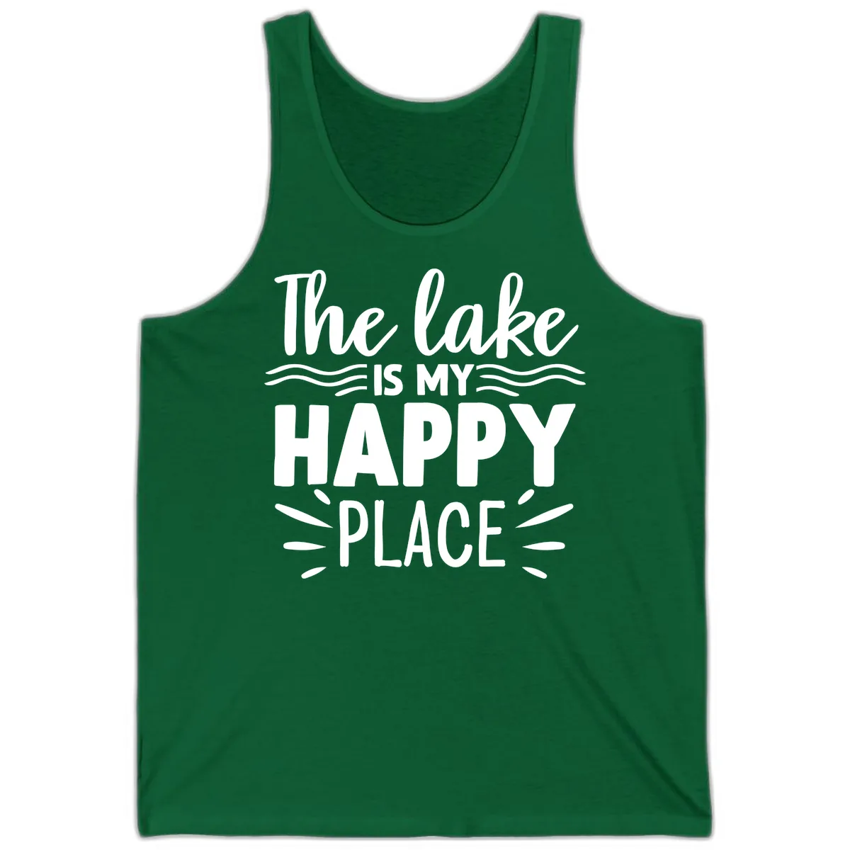 The Lake Is My Happy Place Design Tank in Kelly
