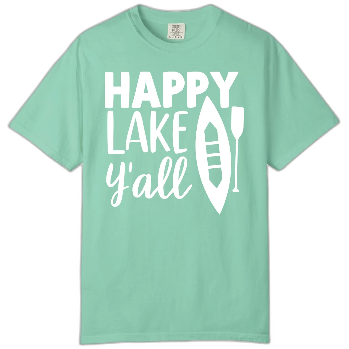 Happy Lake Y'all Boat Design Comfort Color in Island Reef