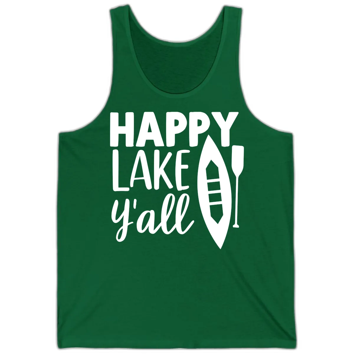 Happy Lake Y'all Boat Design Tank in Kelly