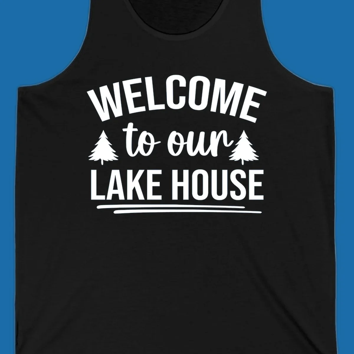 Welcome to our lake house design with trees. lake-house-welcome.