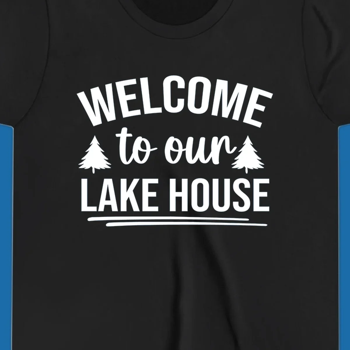Welcome to our lake house design with trees. lake-house-welcome.