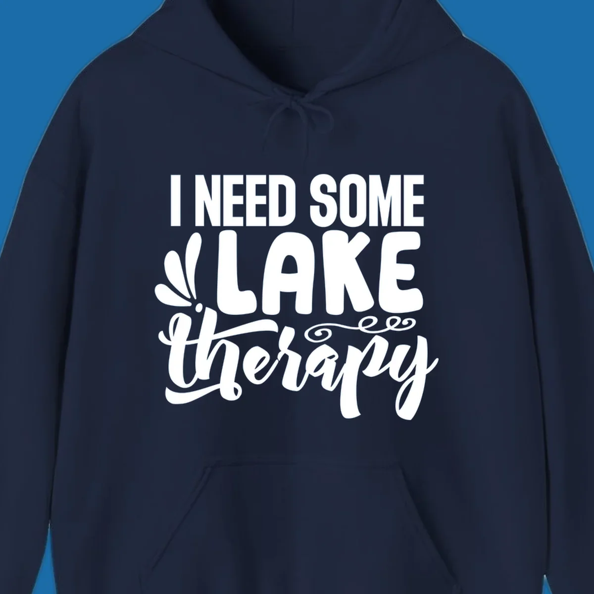 I need some lake therapy text design with decorative elements.