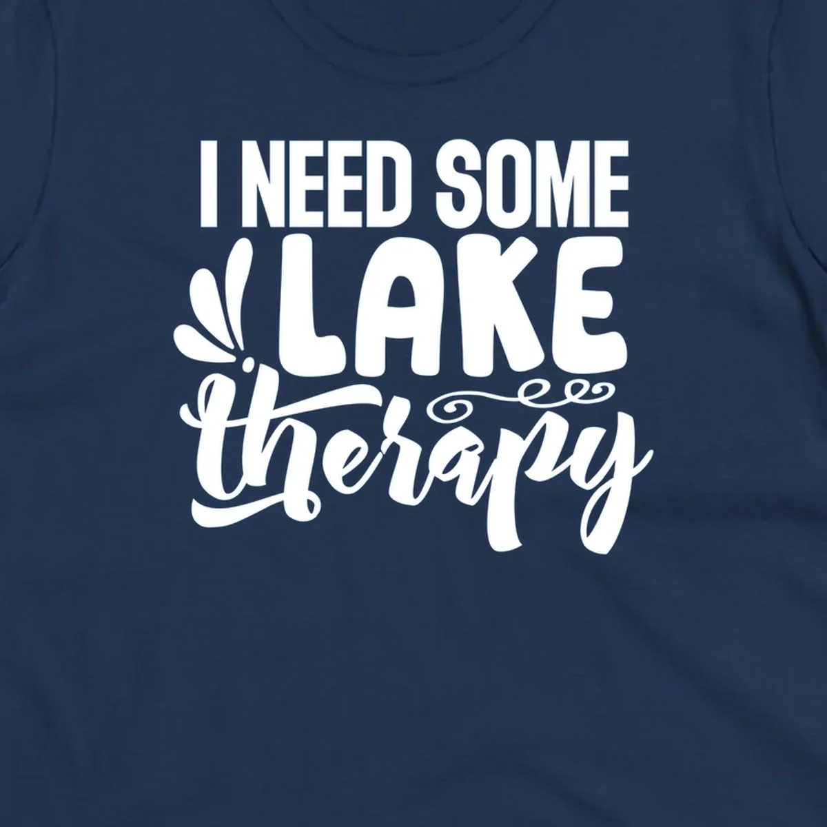I need some lake therapy text design with decorative elements.