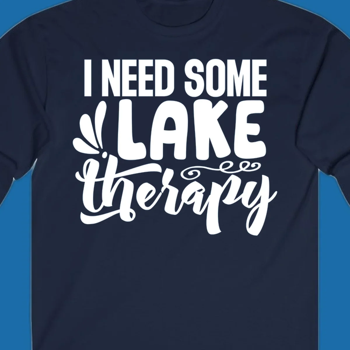I need some lake therapy text design with decorative elements.