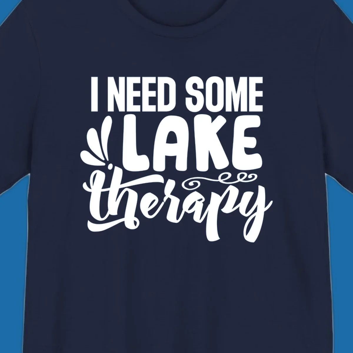 I need some lake therapy text design with decorative elements.