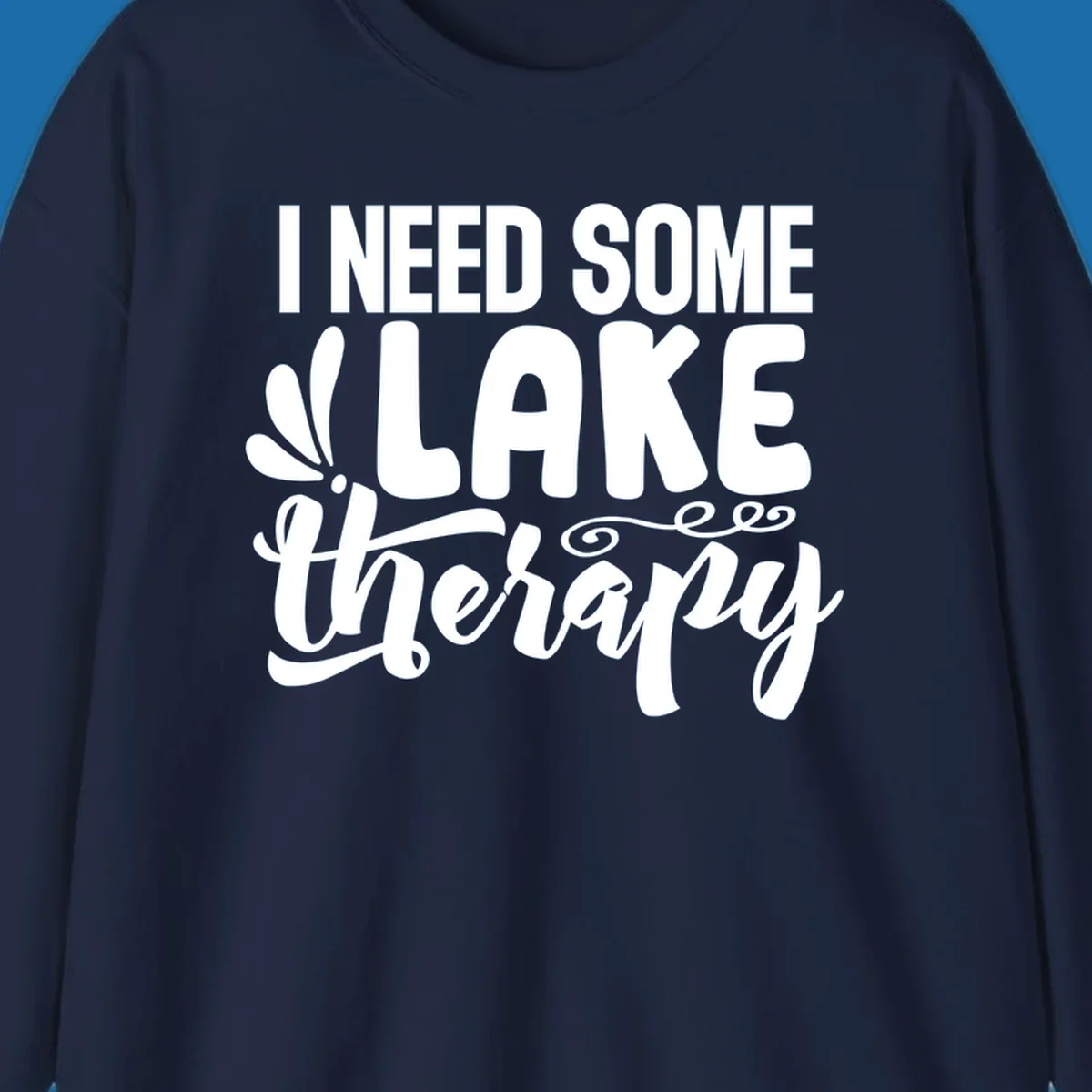 I need some lake therapy text design with decorative elements.