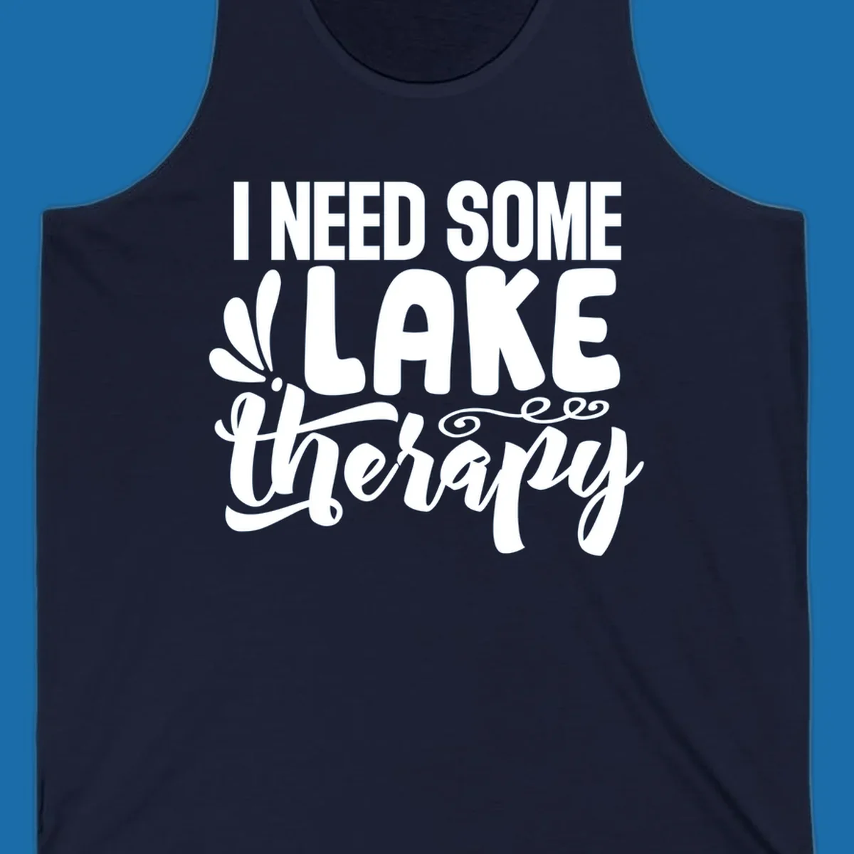 I need some lake therapy text design with decorative elements.