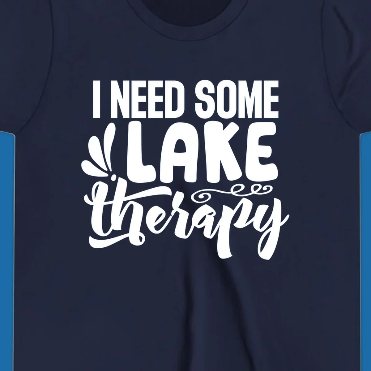 I need some lake therapy text design with decorative elements.