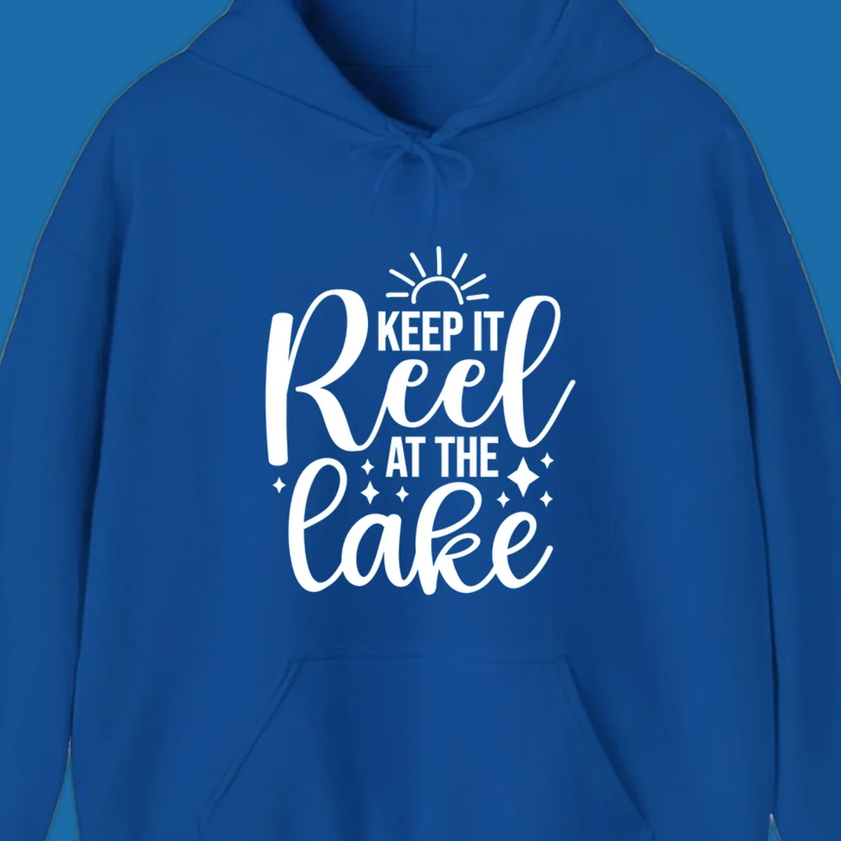 Keep It Reel At The Lake text and graphics design