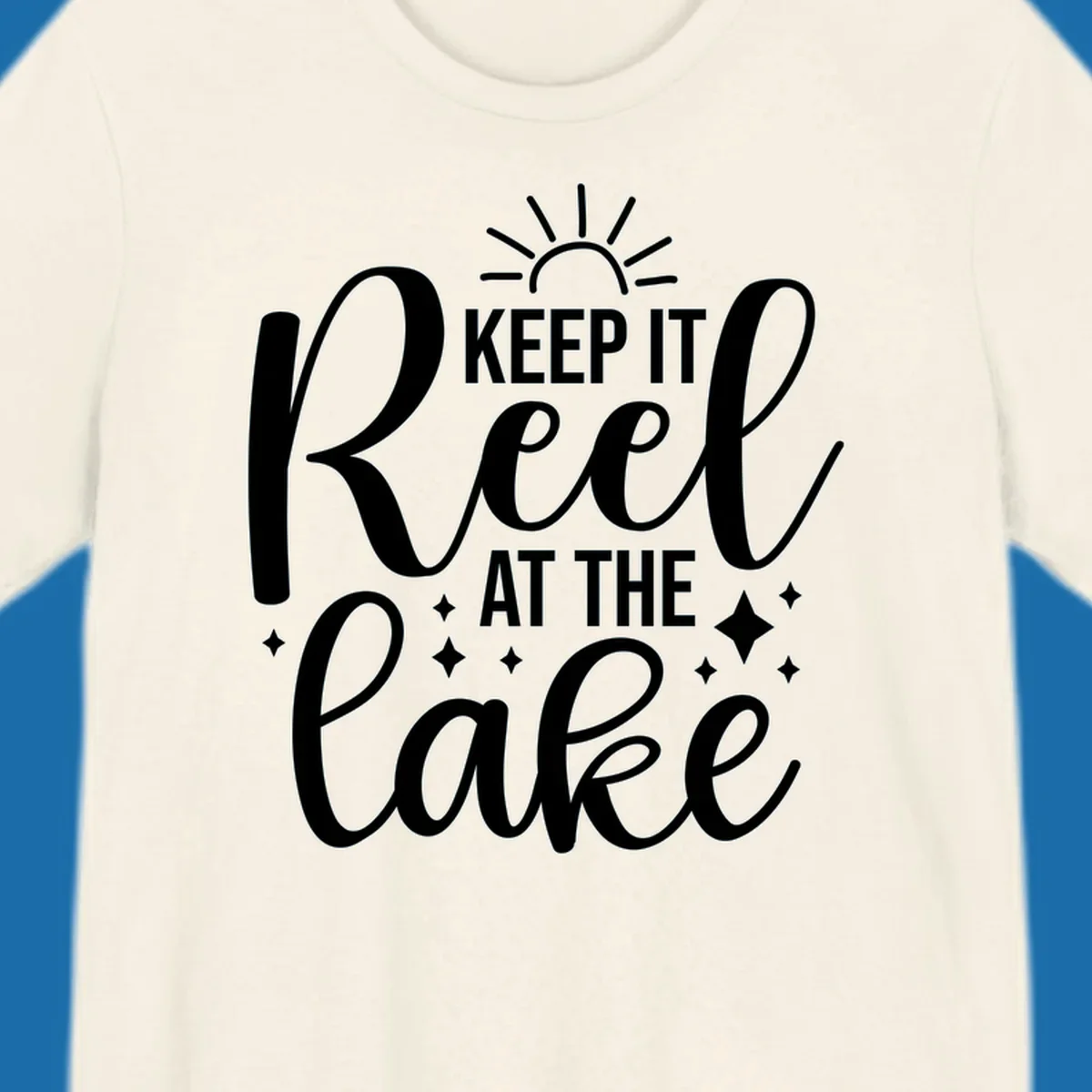 Keep It Reel At The Lake text and graphics design