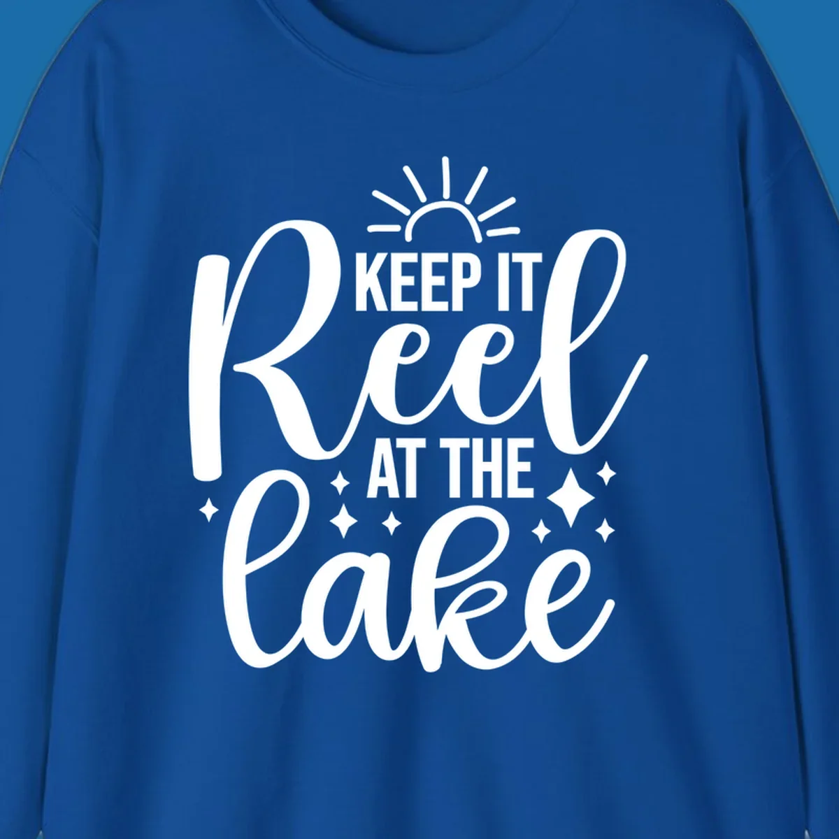 Keep It Reel At The Lake text and graphics design
