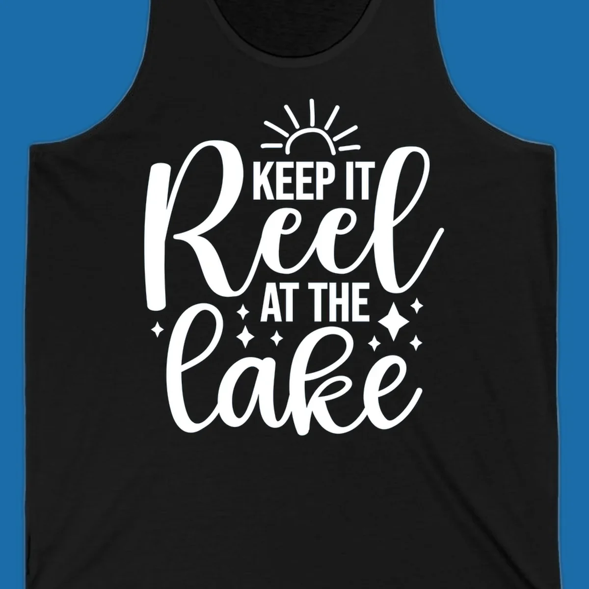 Keep It Reel At The Lake text and graphics design