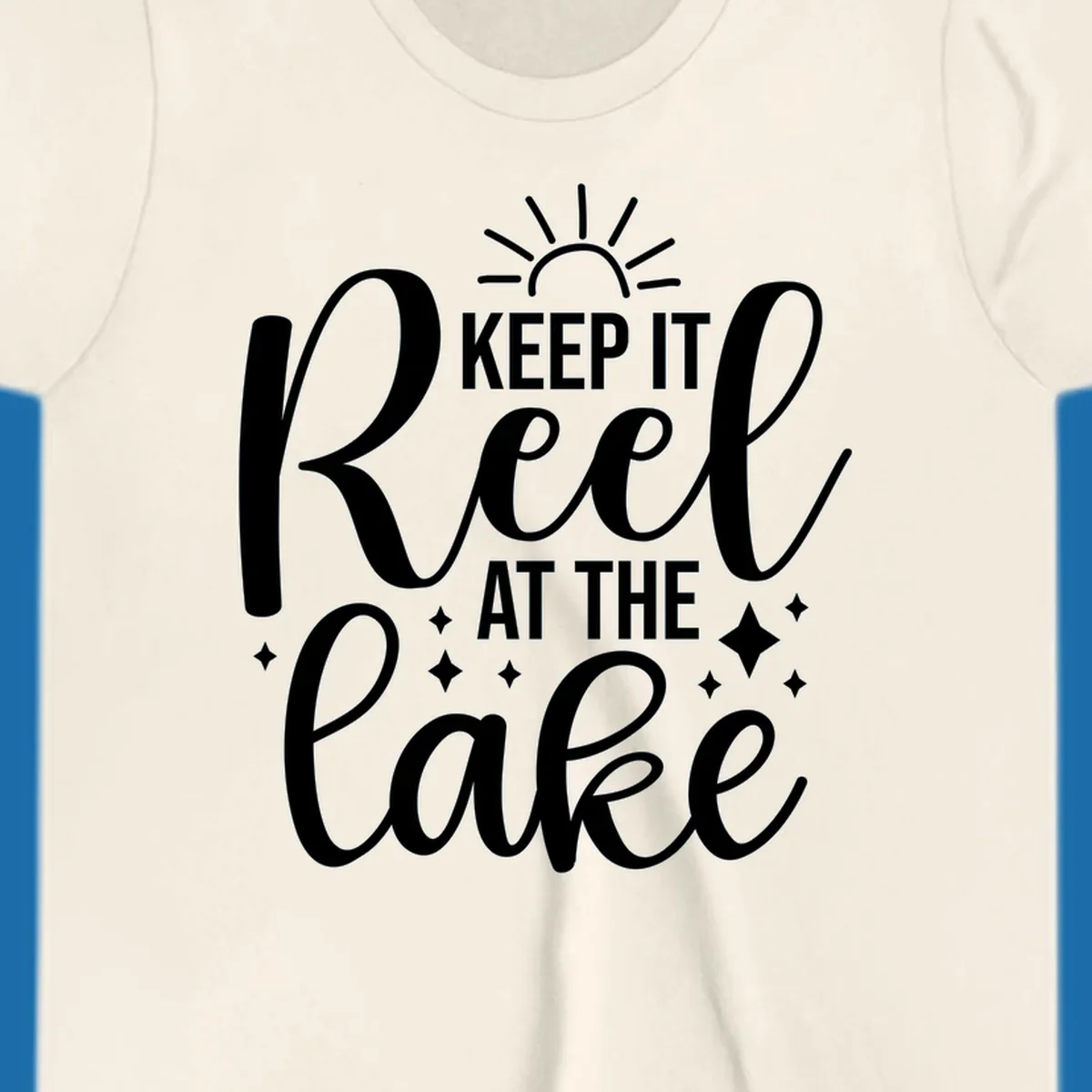 Keep It Reel At The Lake text and graphics design