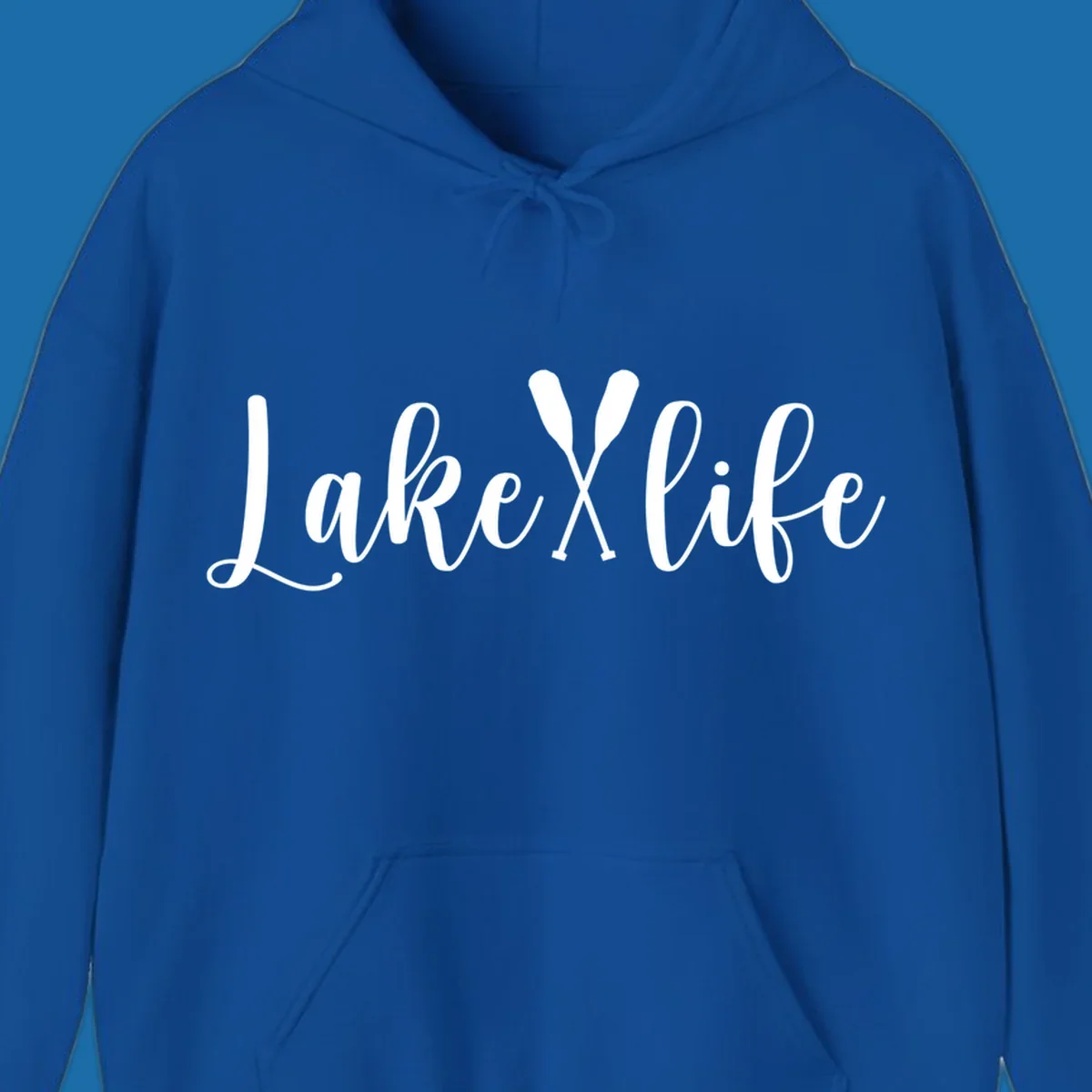 White text 'Lake Life' with crossed oars on a black background, representing lake-life-oars.