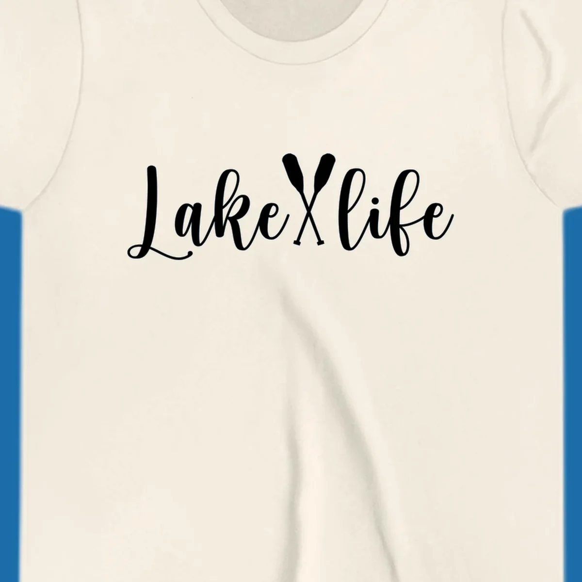 White text 'Lake Life' with crossed oars on a black background, representing lake-life-oars.