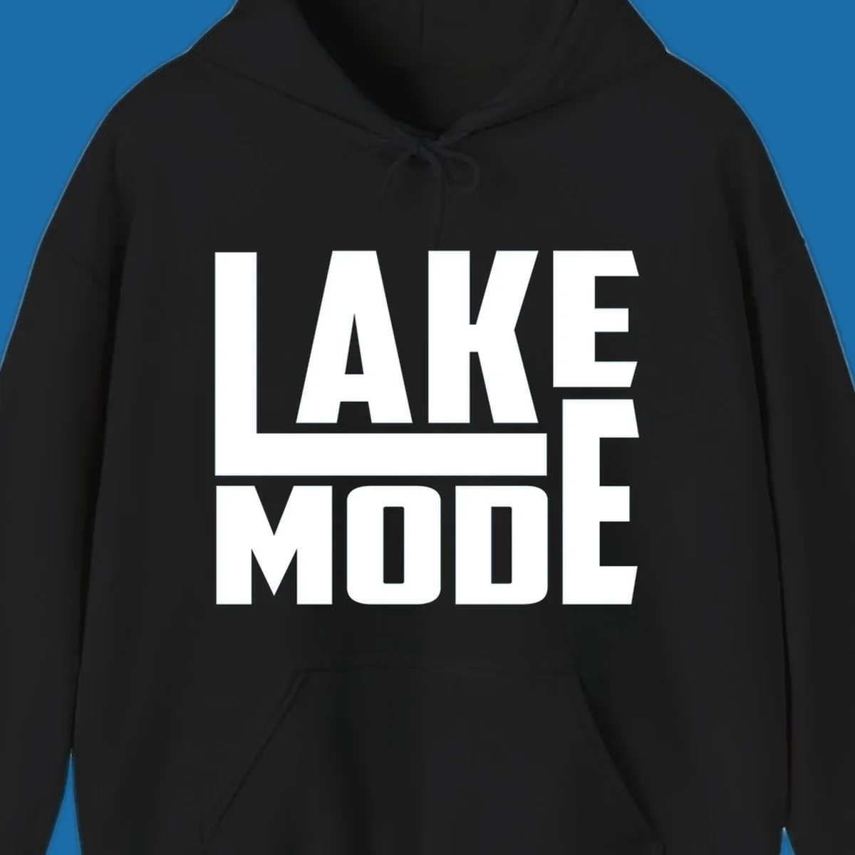 Bold white text reading LAKE MODE with a horizontal line, on a black background. lake-mode-typography