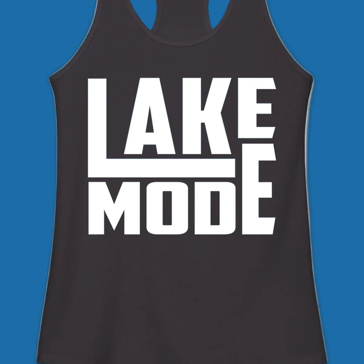Bold white text reading LAKE MODE with a horizontal line, on a black background. lake-mode-typography