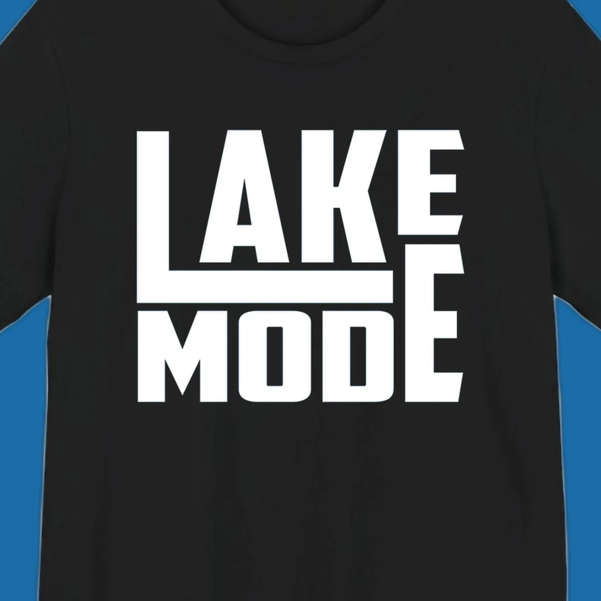 Bold white text reading LAKE MODE with a horizontal line, on a black background. lake-mode-typography
