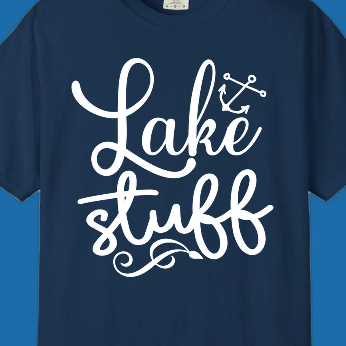 Lake Stuff text with anchor graphic, lake-stuff-anchor