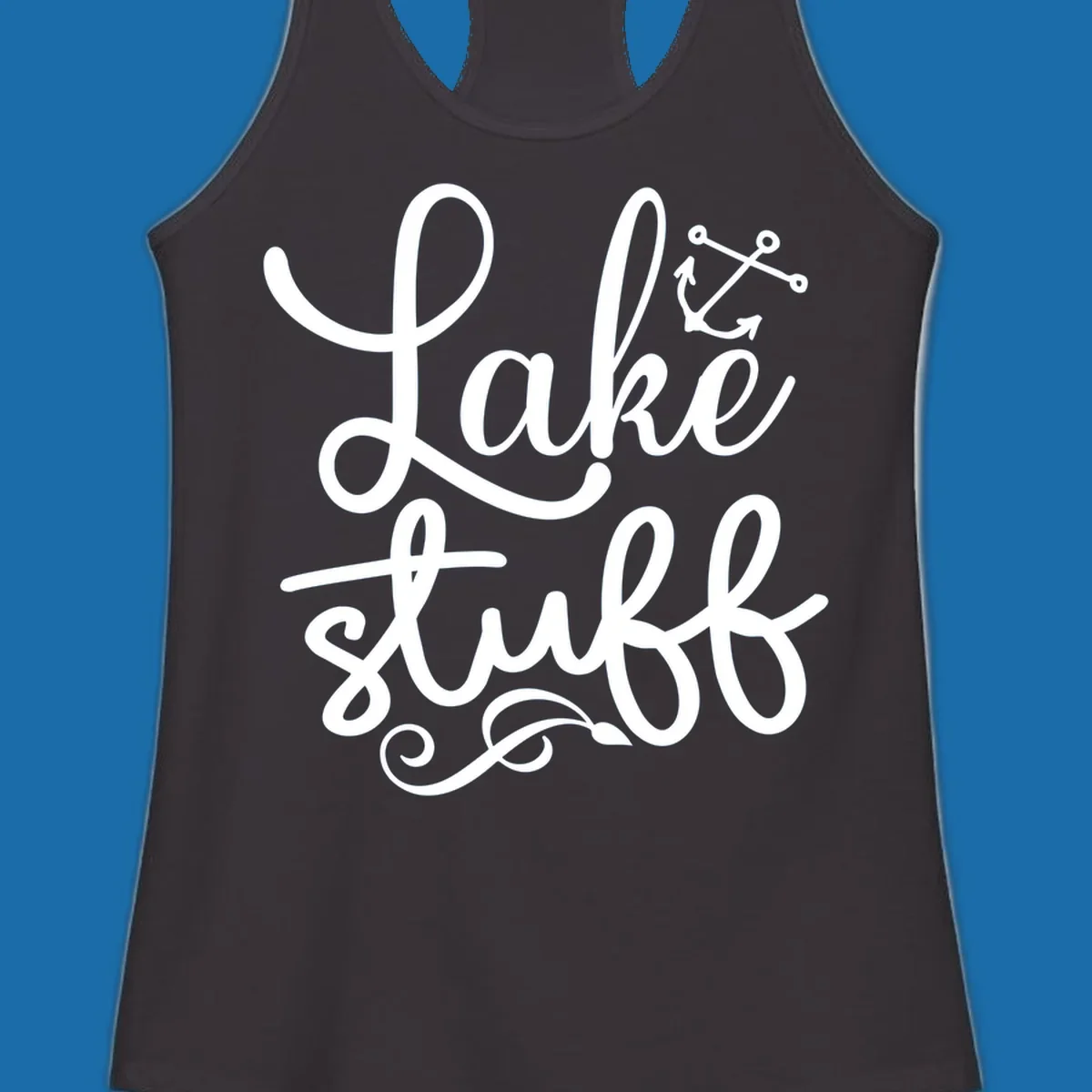 Lake Stuff text with anchor graphic, lake-stuff-anchor
