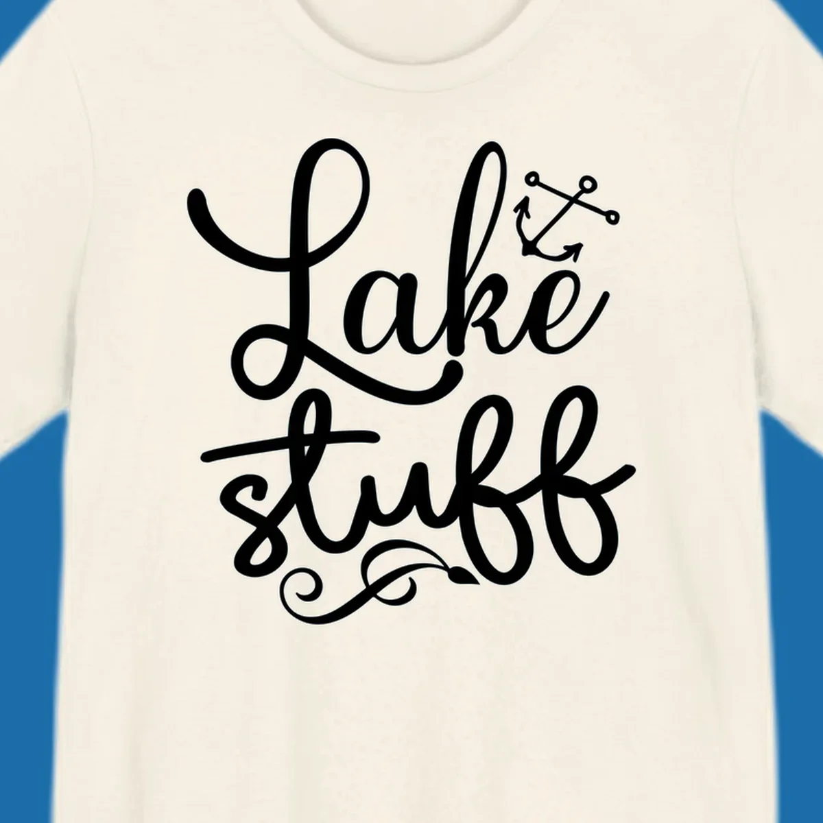 Lake Stuff text with anchor graphic, lake-stuff-anchor