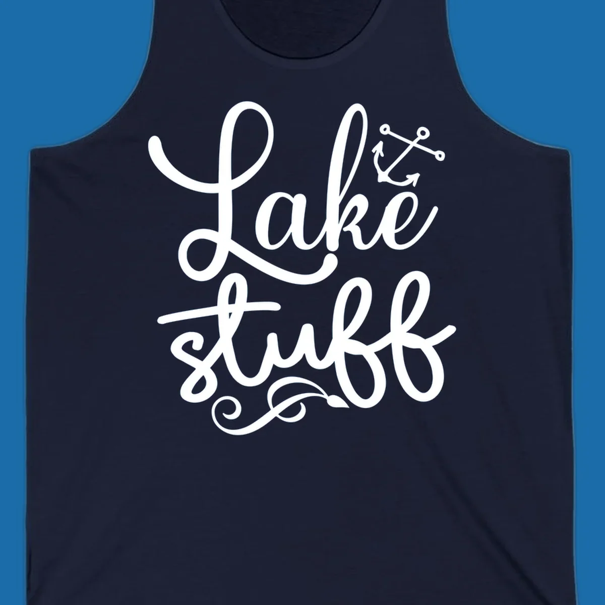 Lake Stuff text with anchor graphic, lake-stuff-anchor