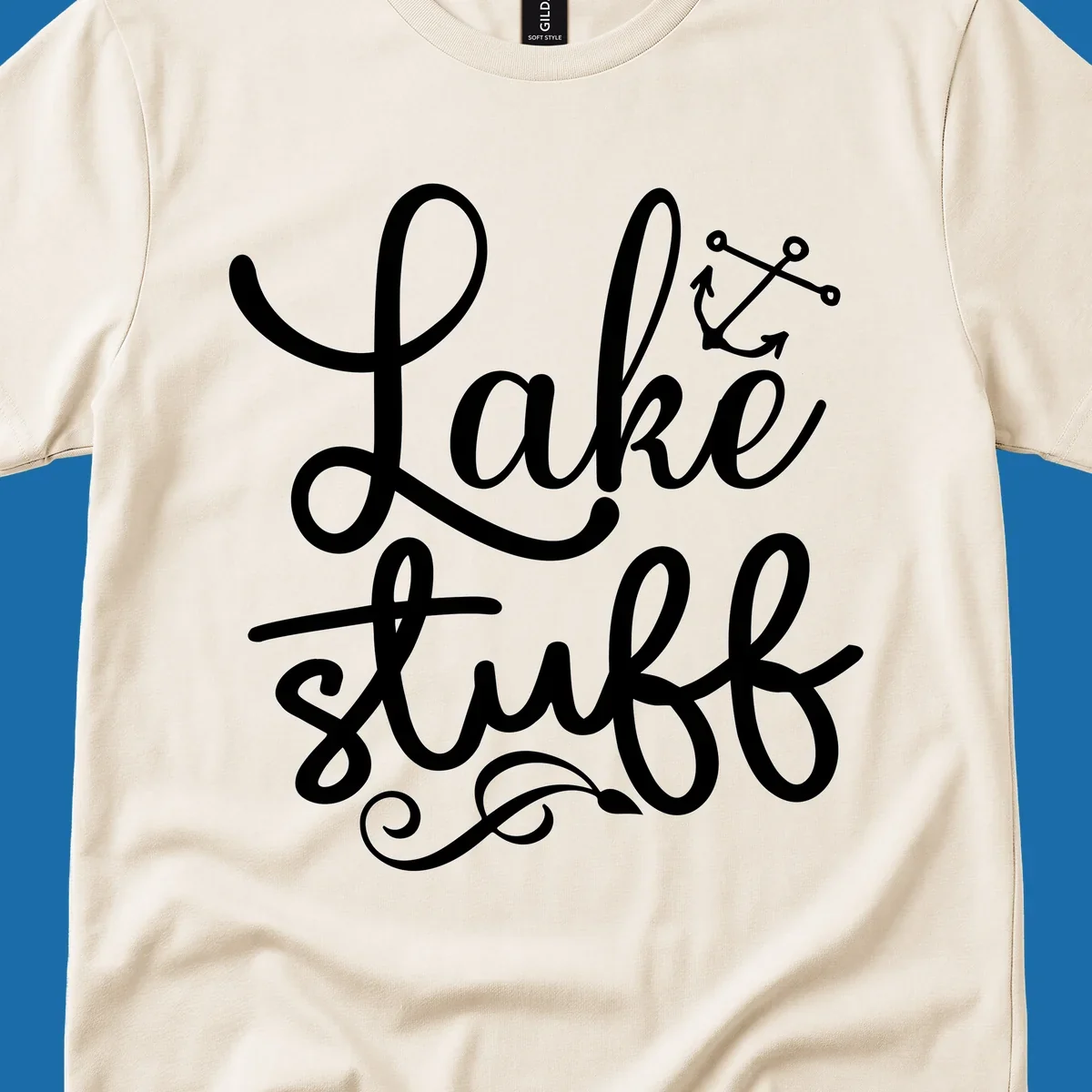 Lake Stuff text with anchor graphic, lake-stuff-anchor