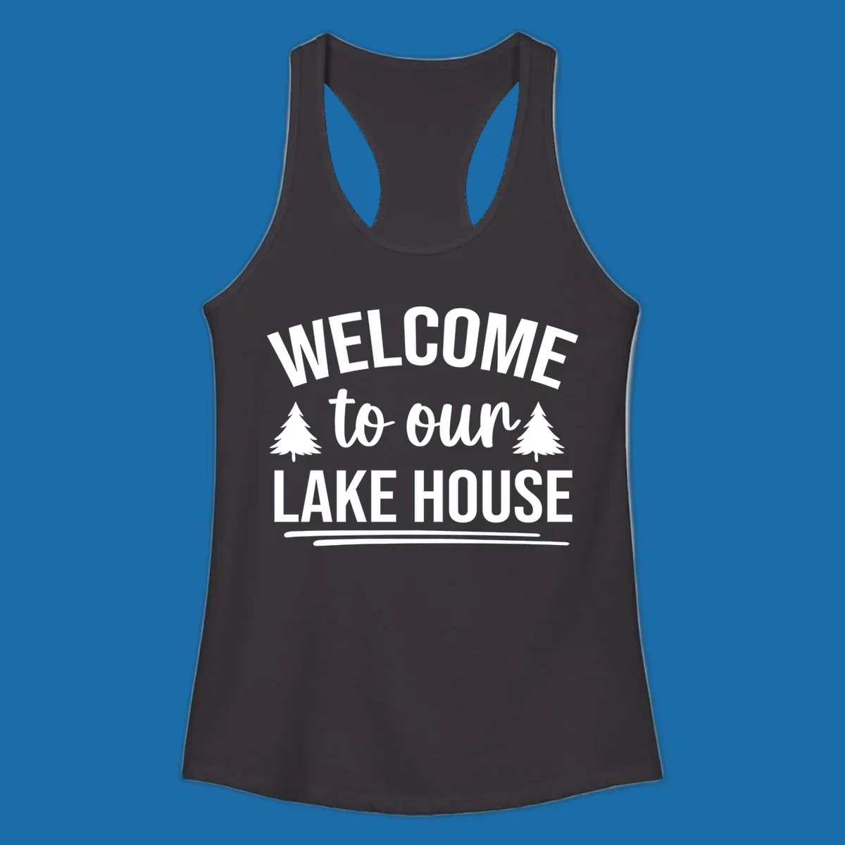 Welcome to our lake house design with trees. lake-house-welcome.
