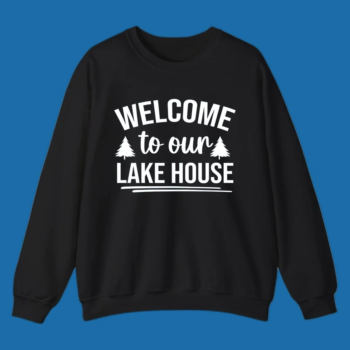 Welcome to our lake house design with trees. lake-house-welcome.
