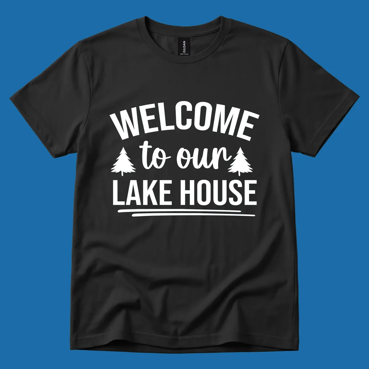 Welcome to our lake house design with trees. lake-house-welcome.