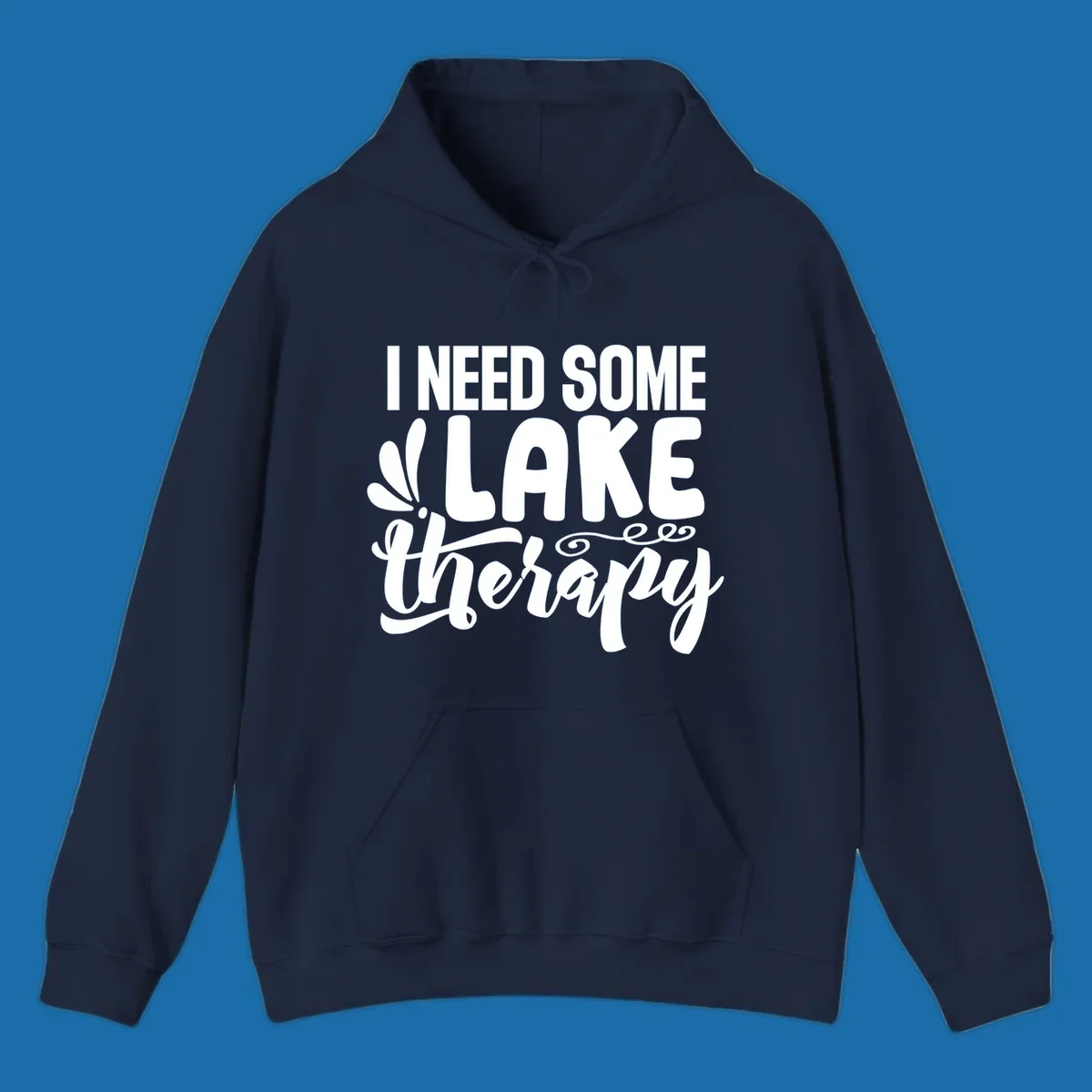 I need some lake therapy text design with decorative elements.