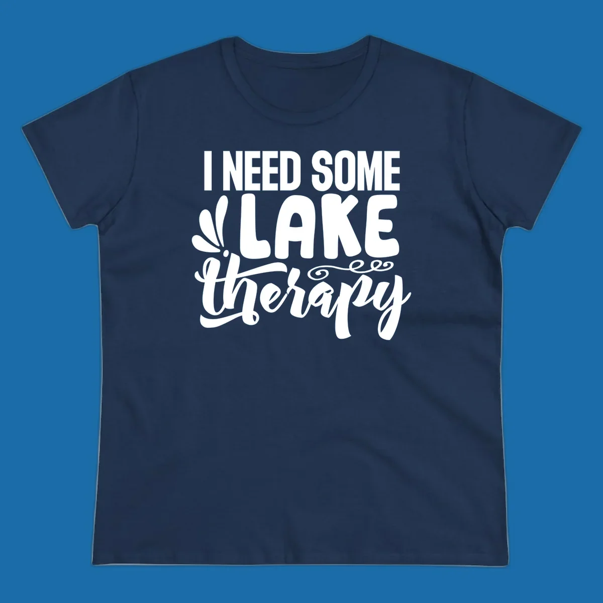 I need some lake therapy text design with decorative elements.