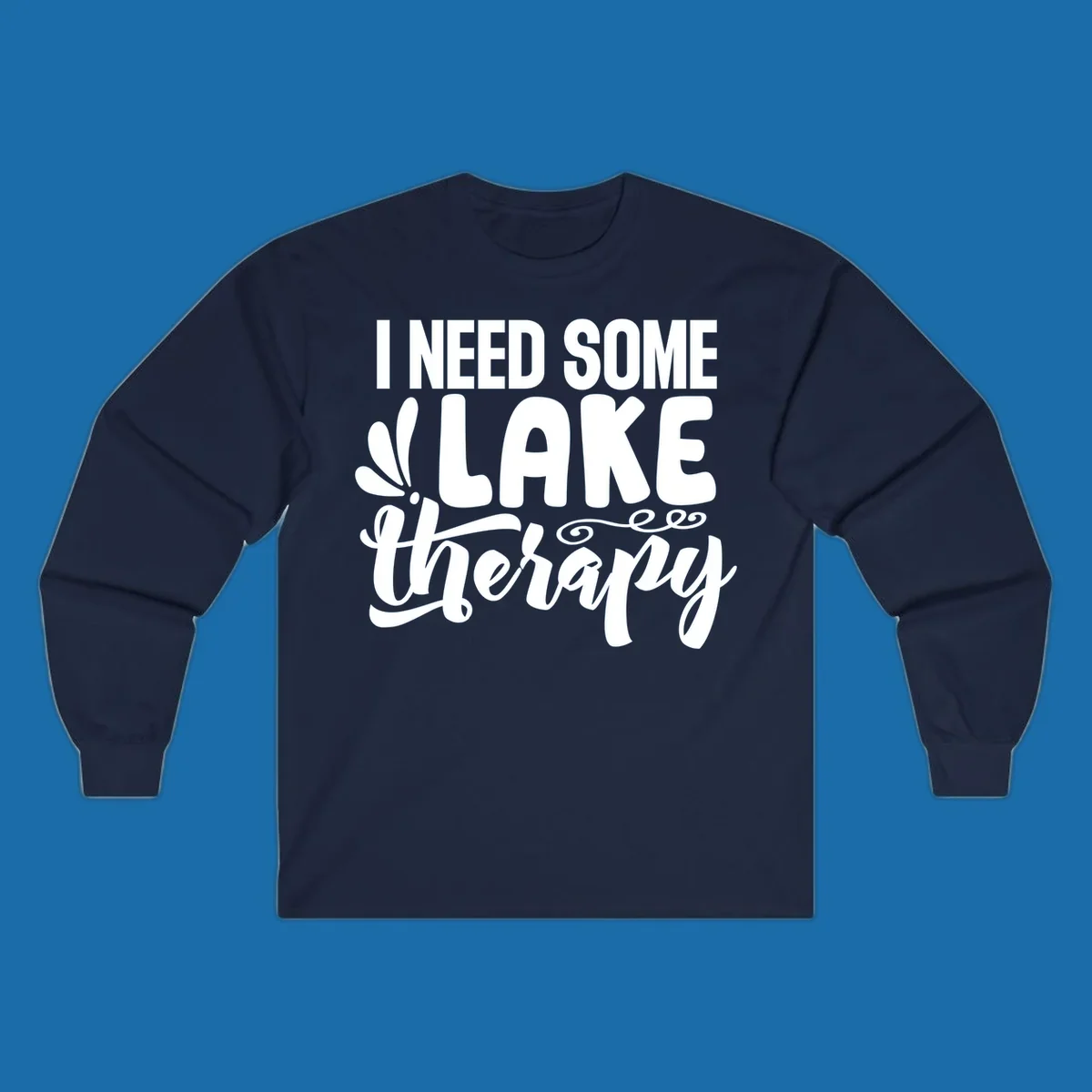 I need some lake therapy text design with decorative elements.