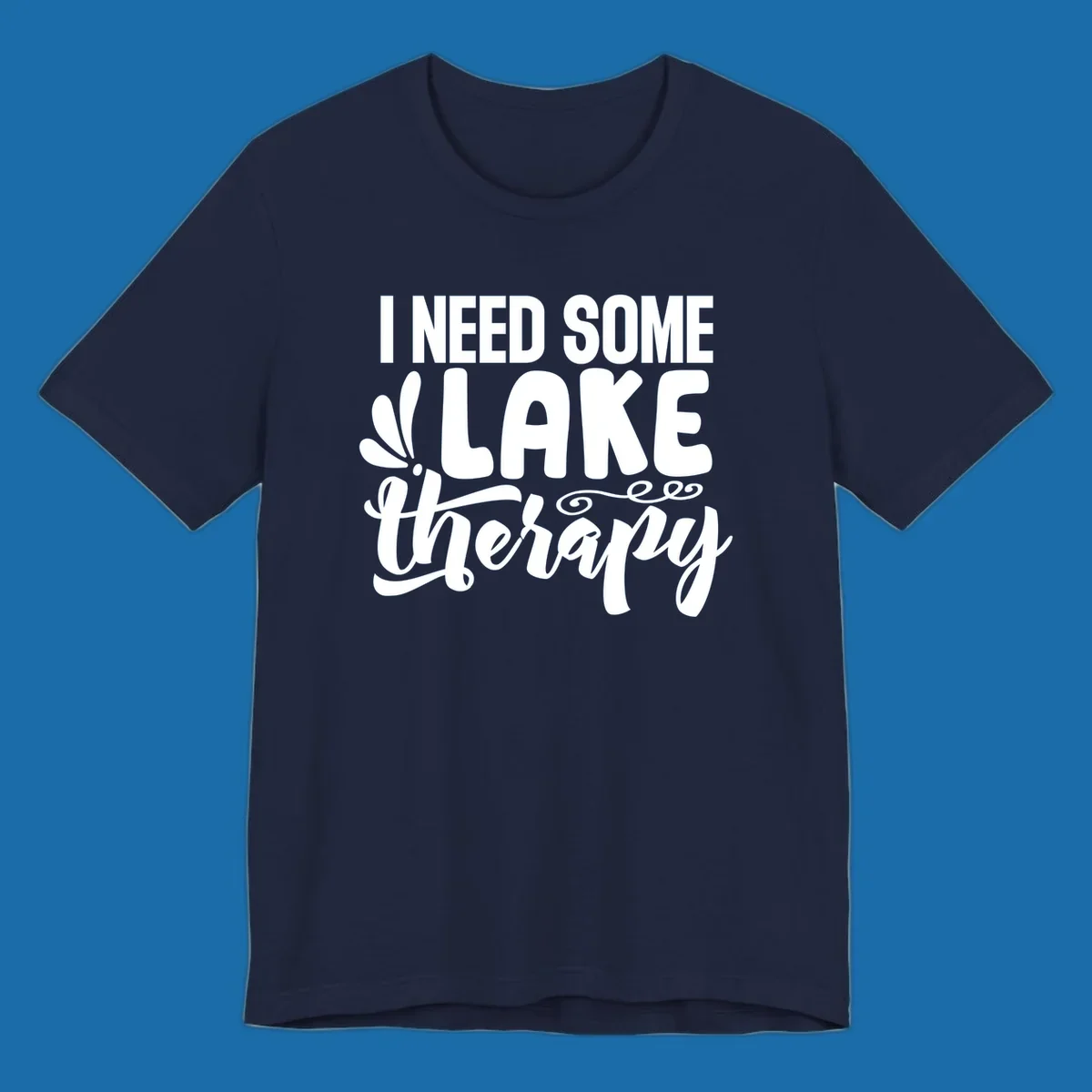 I need some lake therapy text design with decorative elements.