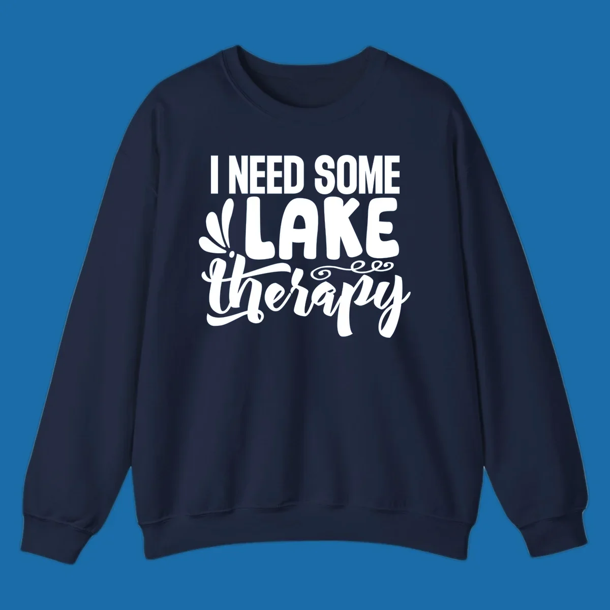 I need some lake therapy text design with decorative elements.