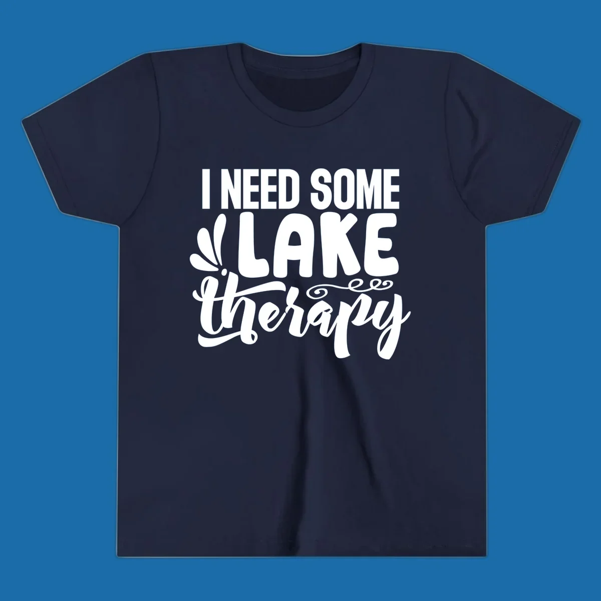 I need some lake therapy text design with decorative elements.