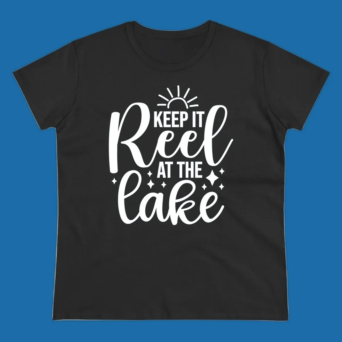 Keep It Reel At The Lake text and graphics design